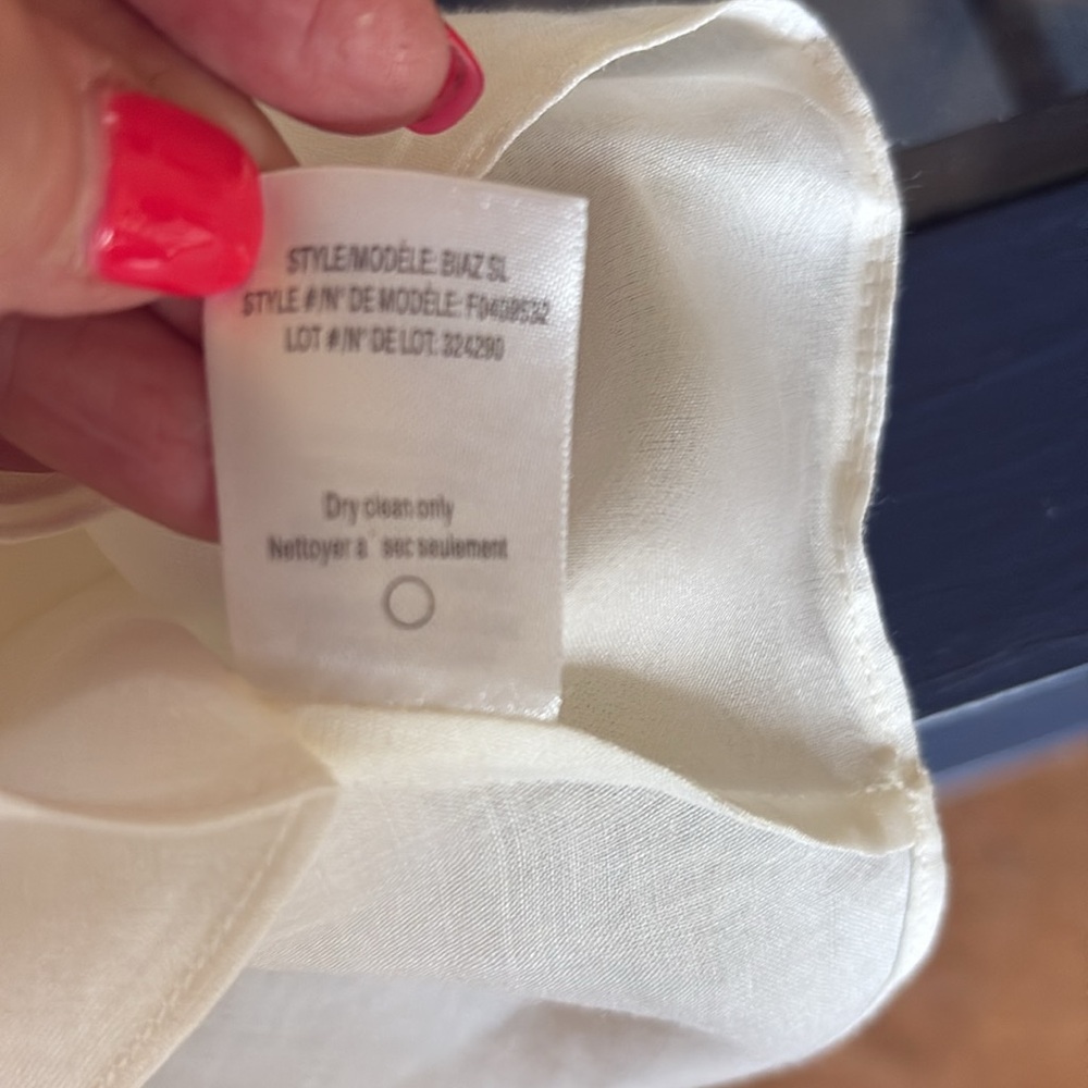 Theory linen button front blouse - Picture 7 of 7